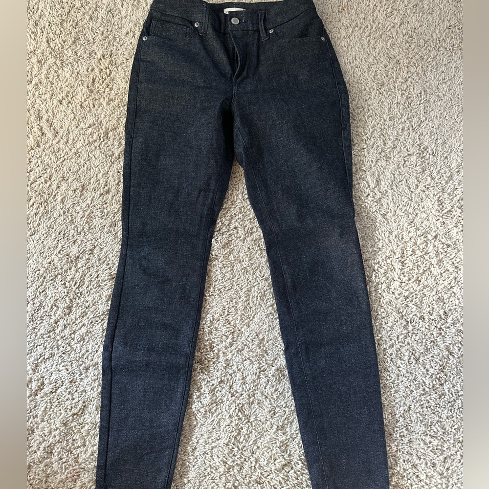 Good American Always Fits Good Legs Skinny Jeans - black denim